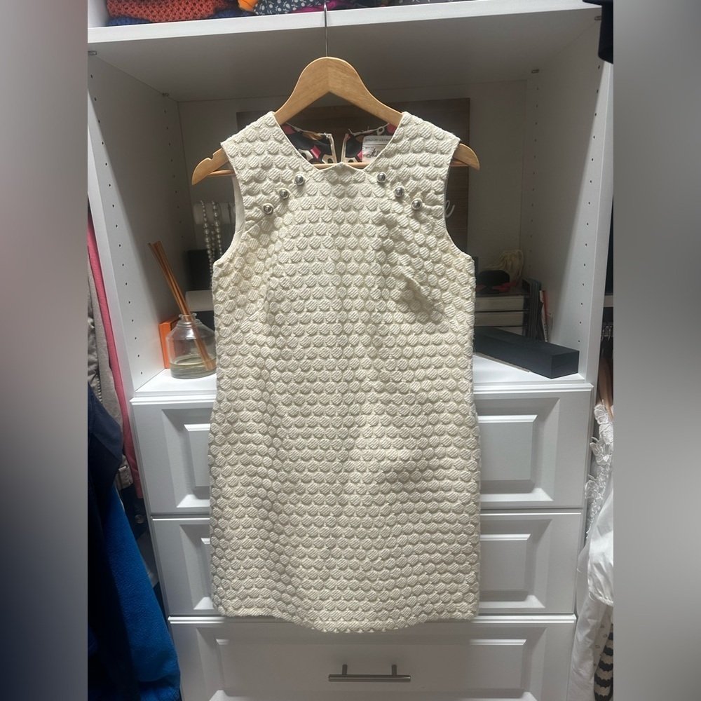 Milly Of New York For Bergdorf Goodman Cream Mini Dress With Chic Design